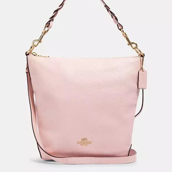 Coach Abbey Duffle Pink Leather Shoulder Bag Handbag - Picture 1 of 17